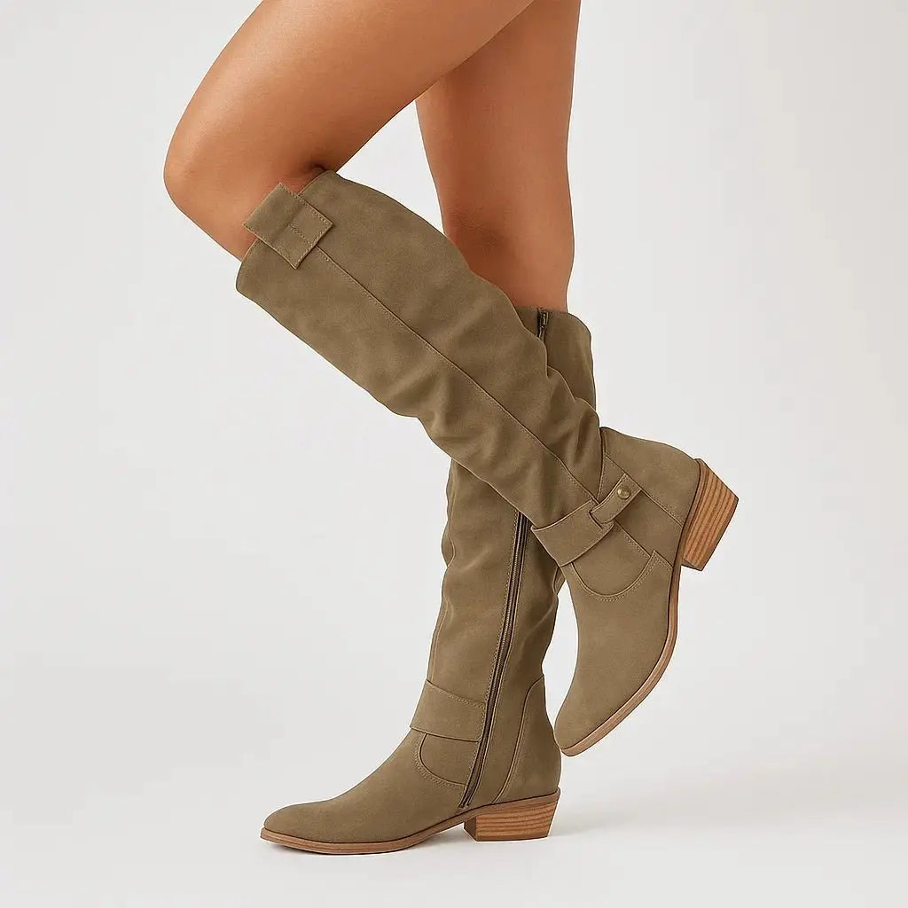 Noah | Suede Knee-High Boots