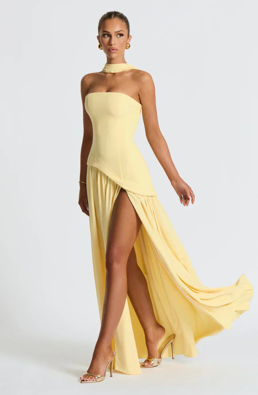 Julia | Women Wedding Guest Asymmetric Maxi Dress
