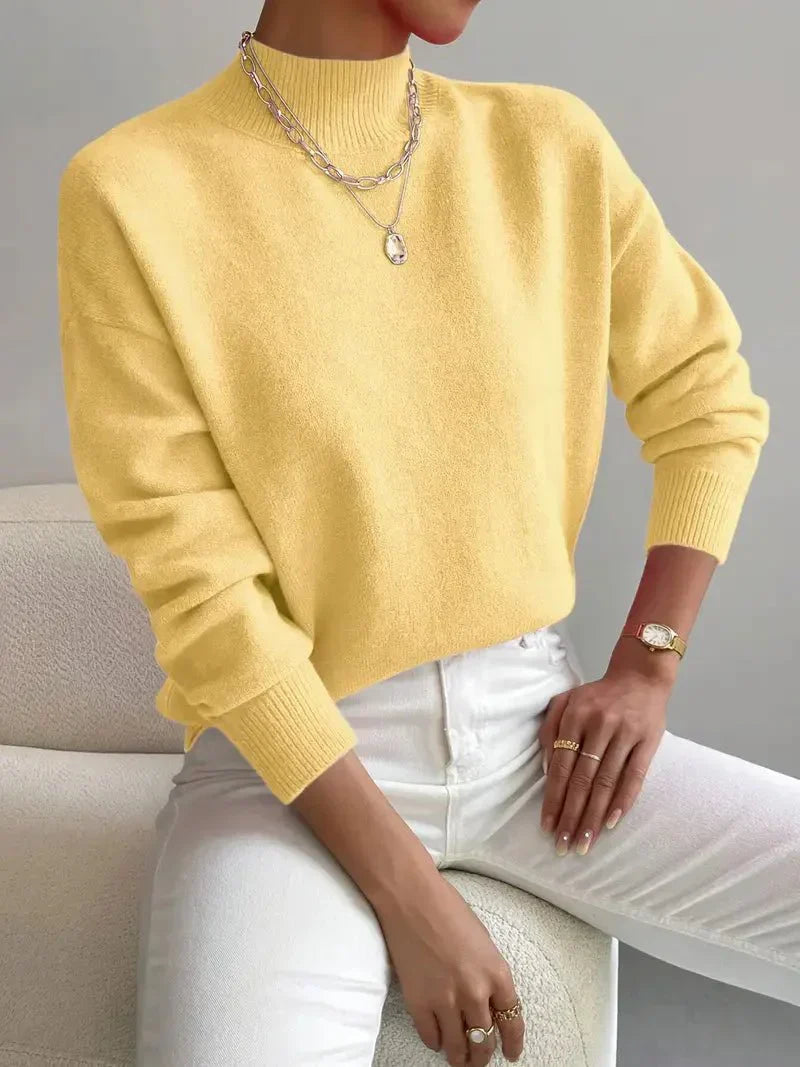 Emily | Women’s Spring Comfortable Mock Neck Sweater