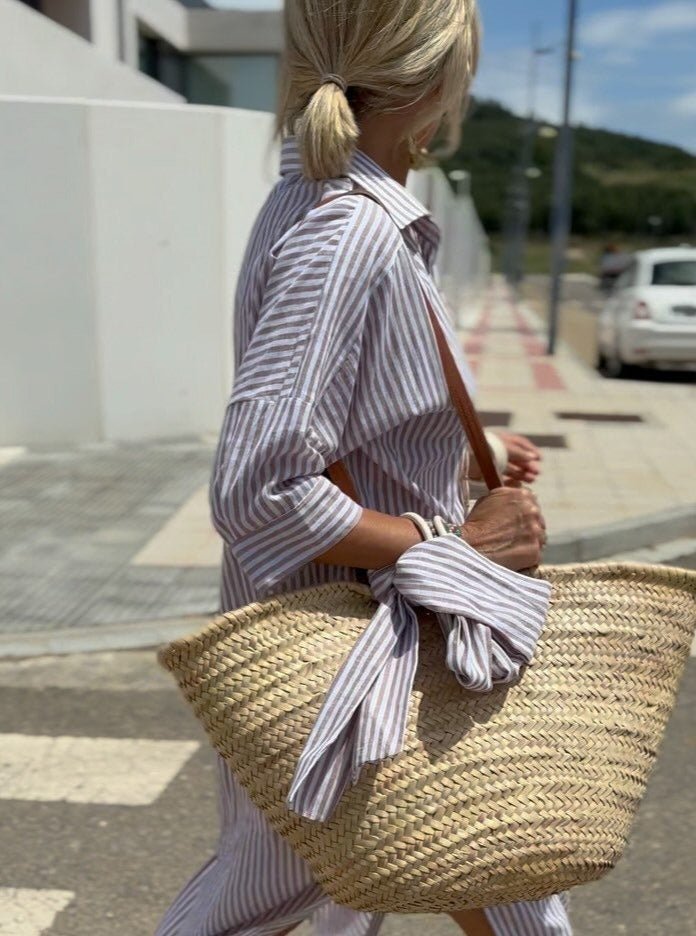 Jessica | Women’s Striped Button Down Shirt Dress