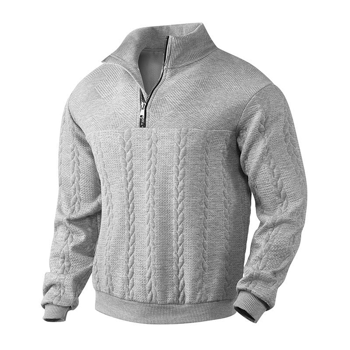 Noah | Men's Cable Knit Sweater Quarter-Zip Pullover Jumper