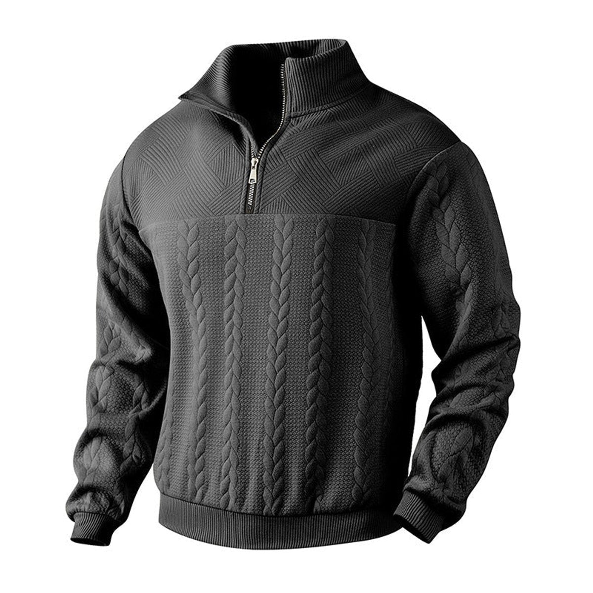 Noah | Men's Cable Knit Sweater Quarter-Zip Pullover Jumper