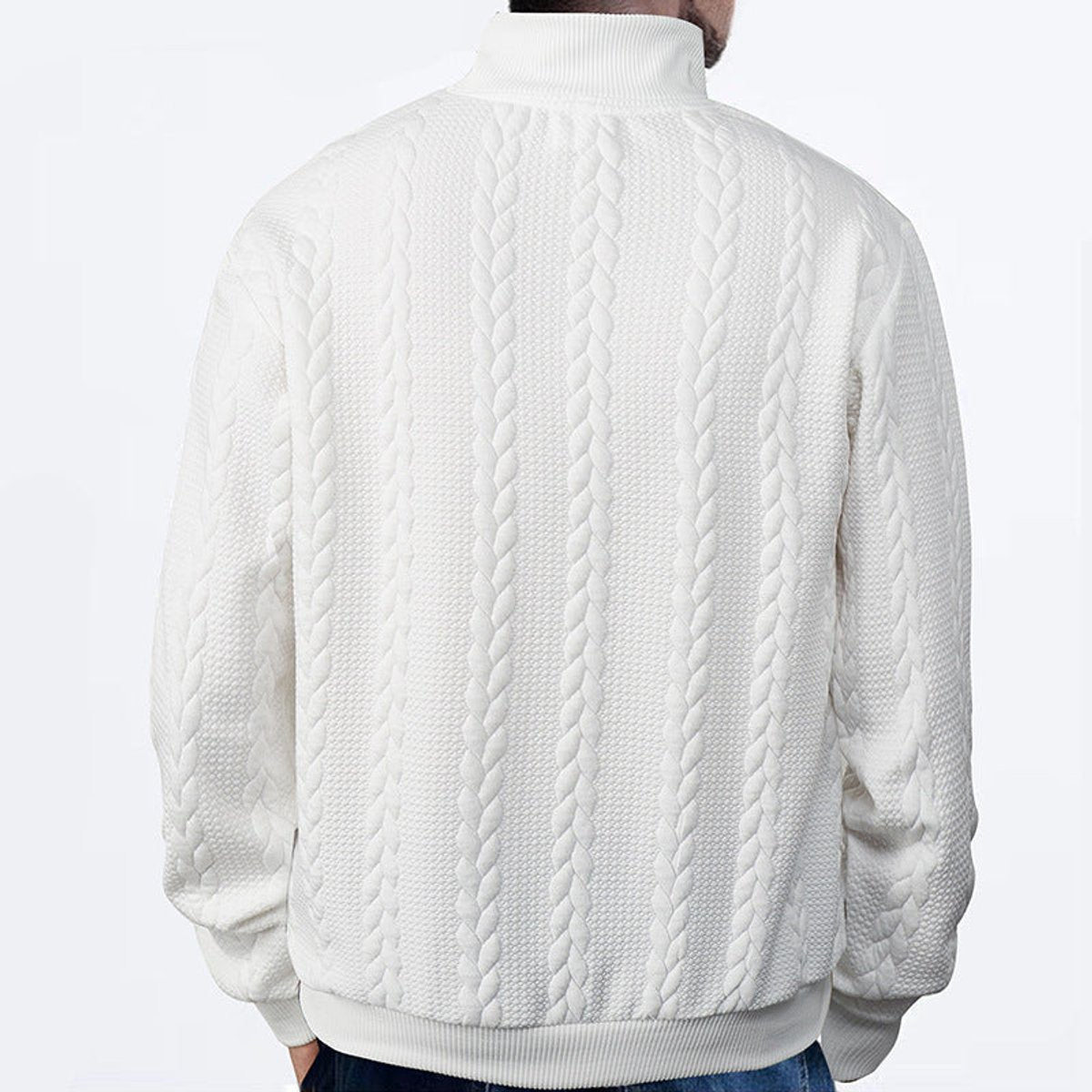Noah | Men's Cable Knit Sweater Quarter-Zip Pullover Jumper