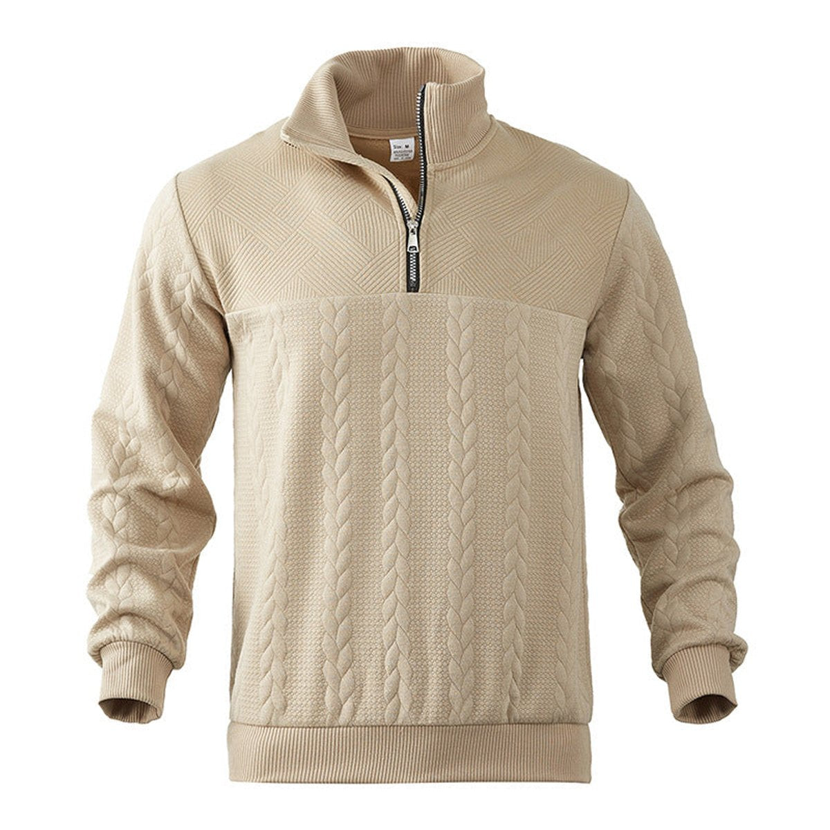 Noah | Men's Cable Knit Sweater Quarter-Zip Pullover Jumper