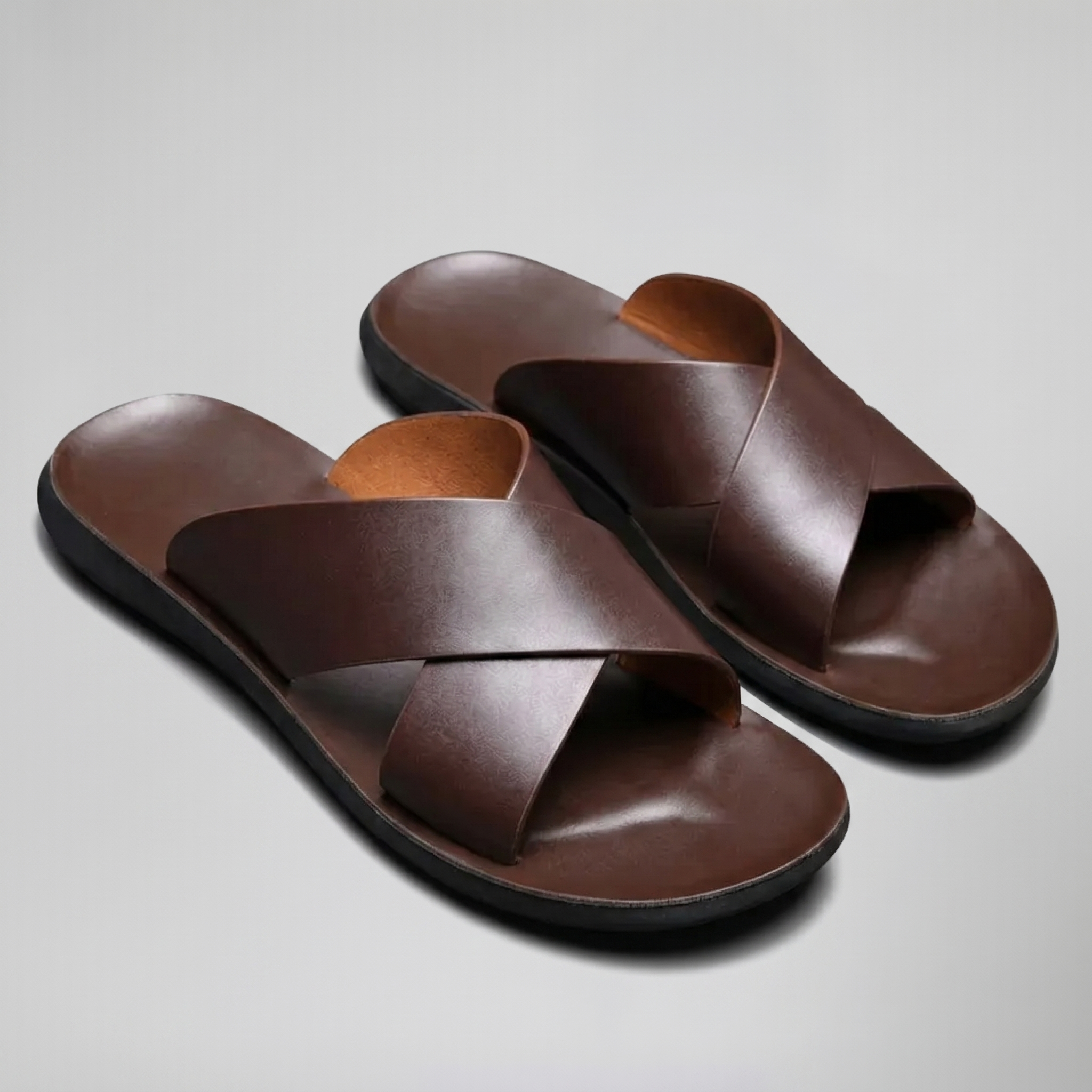 Noah | Men's Leather Sandals – Crossover