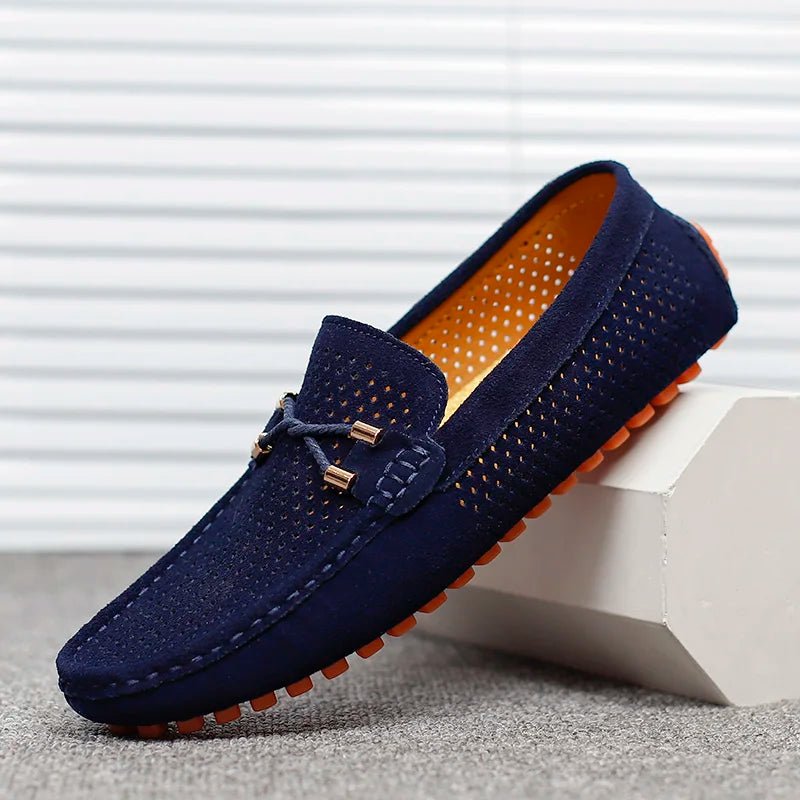Alfie | Men's Perforated Suede Slip-On Loafers