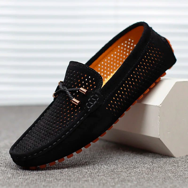 Alfie | Men's Perforated Suede Slip-On Loafers