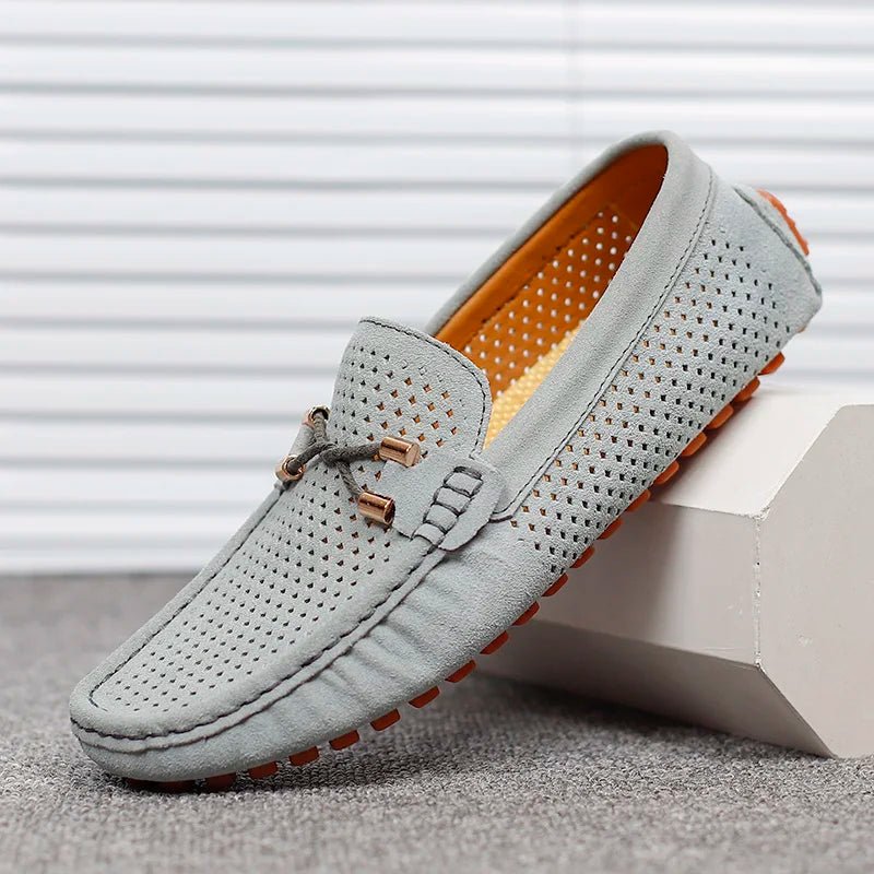 Alfie | Men's Perforated Suede Slip-On Loafers