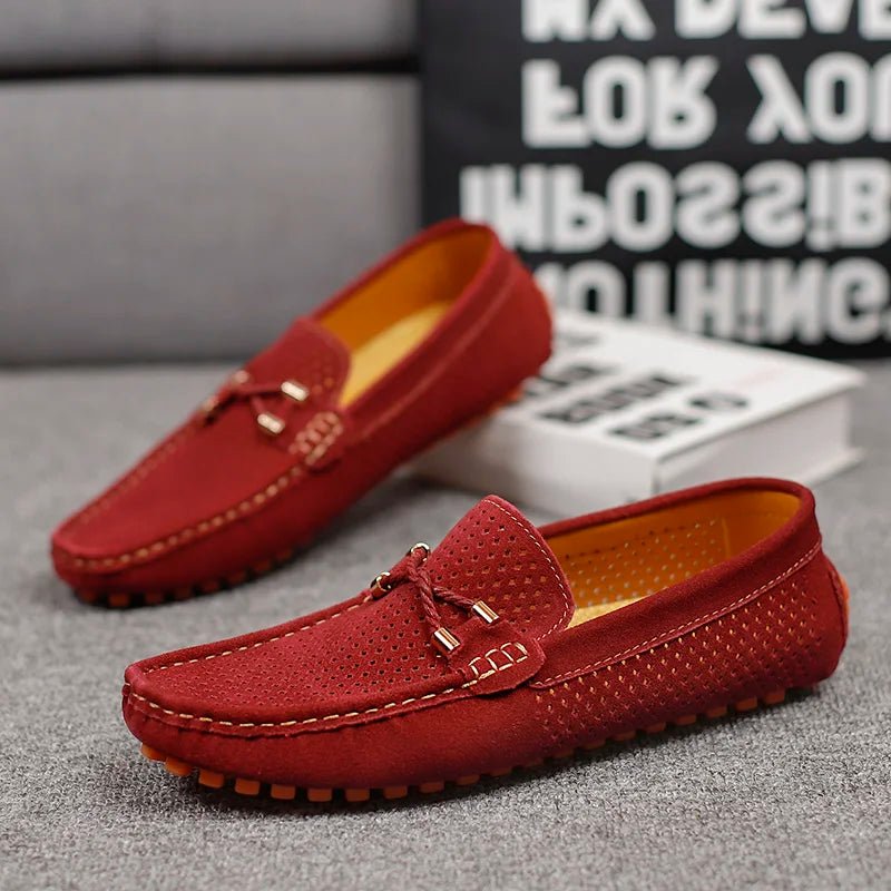 Alfie | Men's Perforated Suede Slip-On Loafers