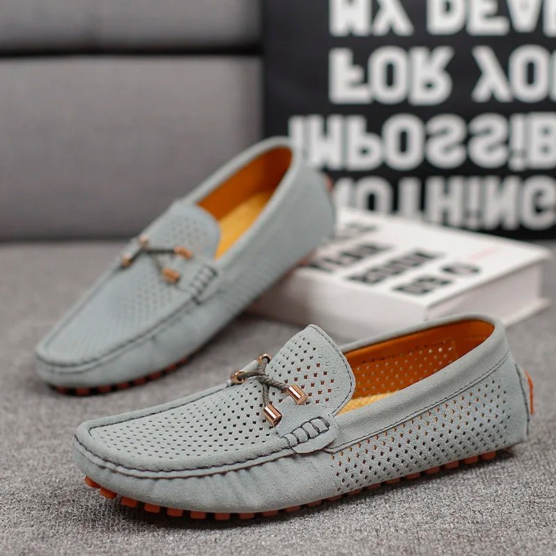 Alfie | Men's Perforated Suede Slip-On Loafers