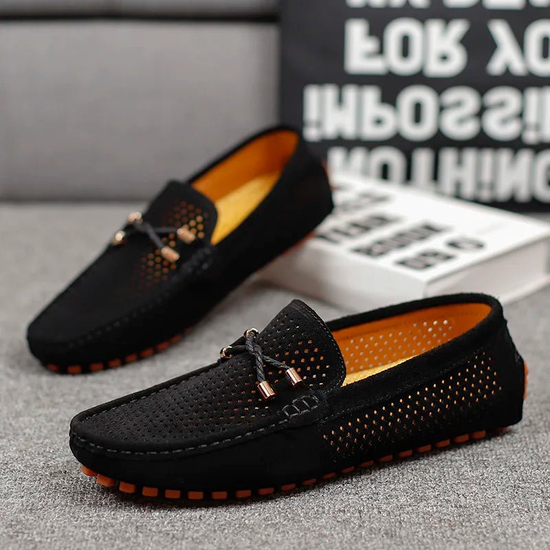 Alfie | Men's Perforated Suede Slip-On Loafers