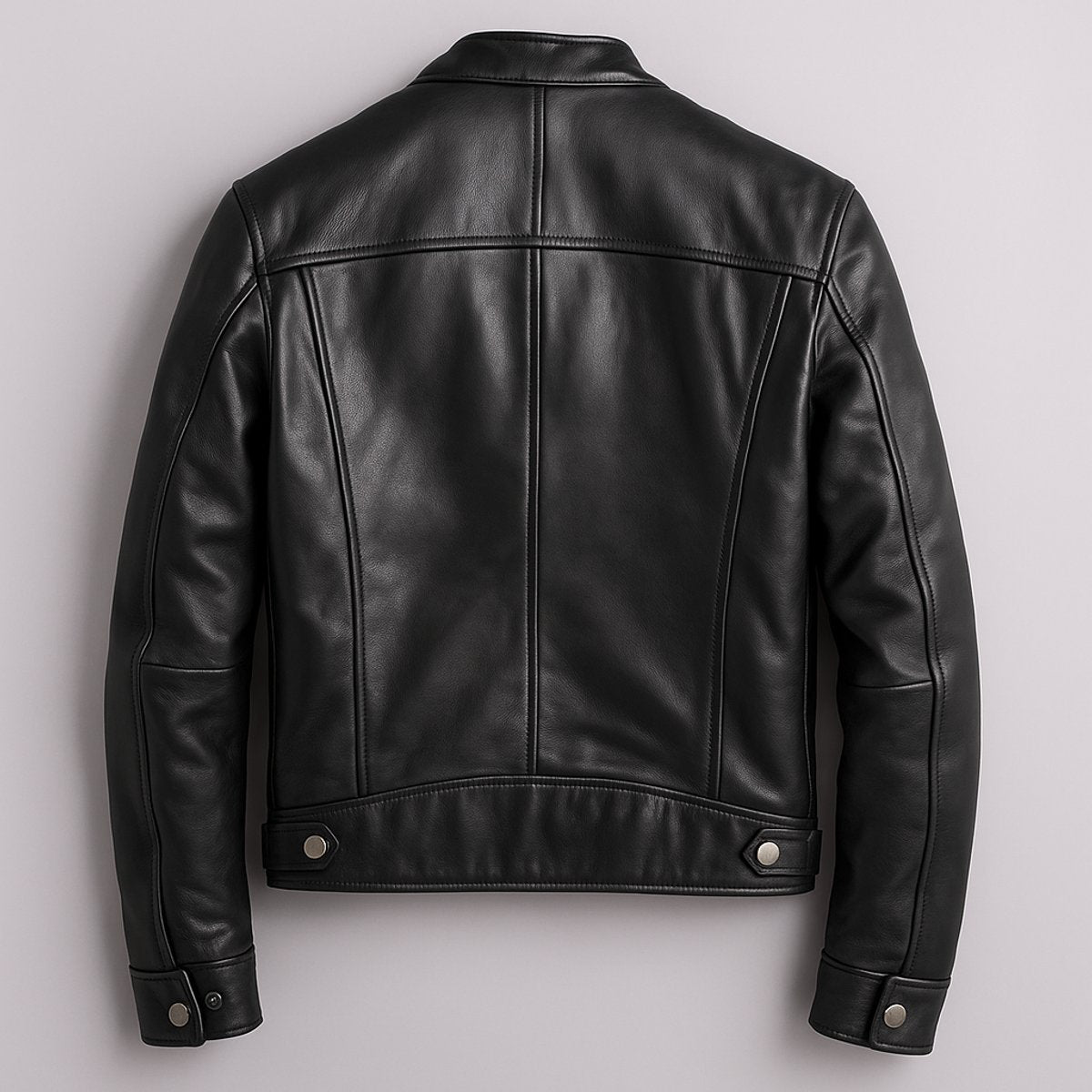 Edward | Mens Quilted Jacket Vintage Biker Style Full-Zip Leather Look