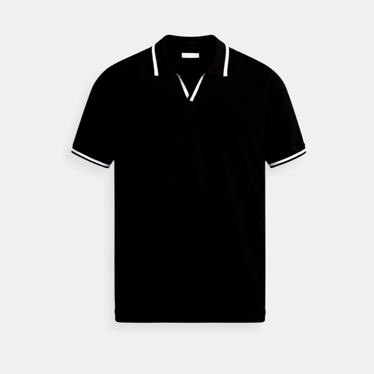 Oliver | Men's Slim Fit Open-Collar Knit Cotton Polo Shirt