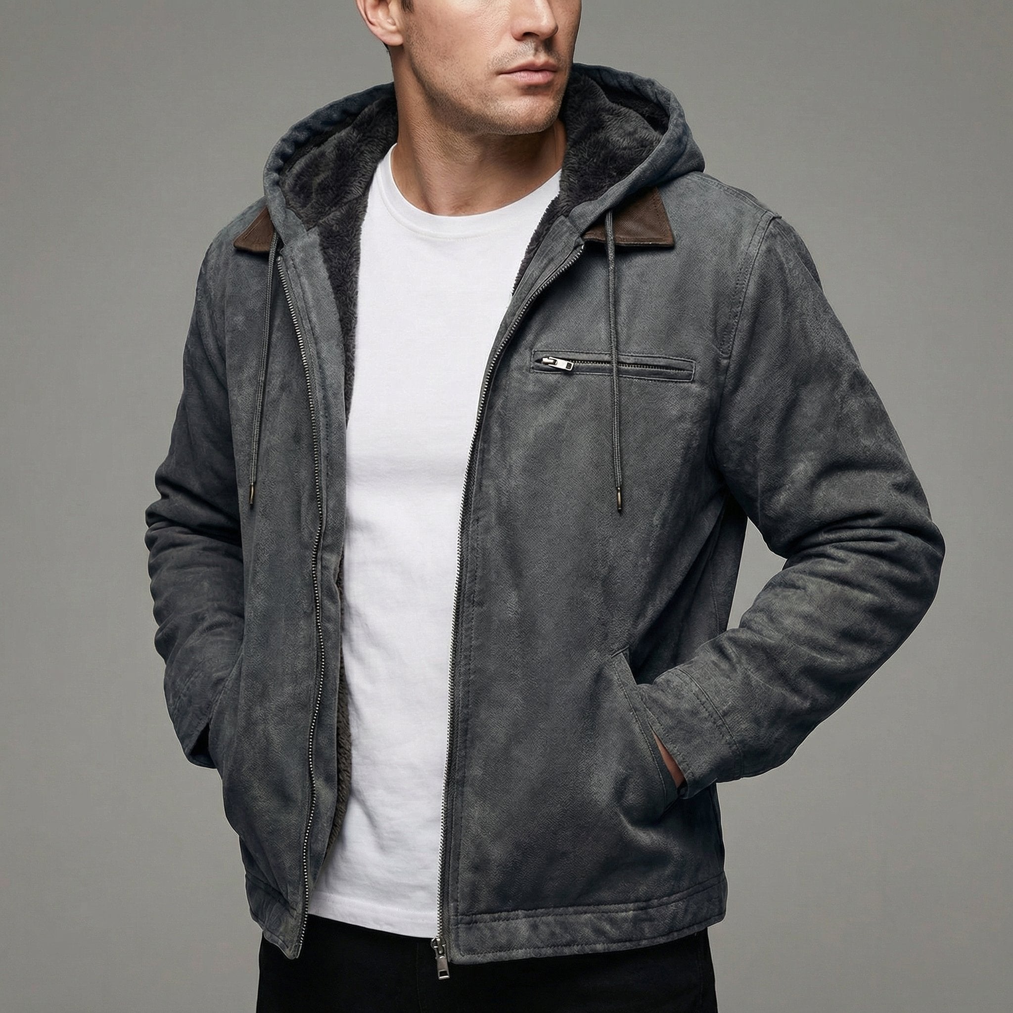 Freddie | Men's Winter Coat Multiple Zip Pockets Outdoor Casual