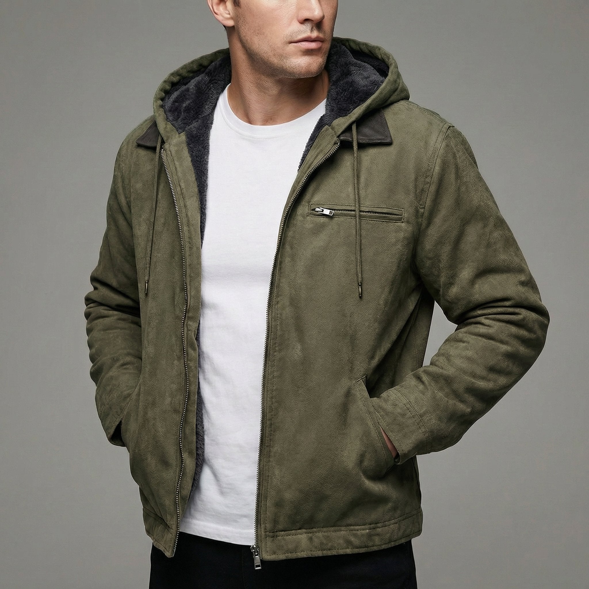 Freddie | Men's Winter Coat Multiple Zip Pockets Outdoor Casual