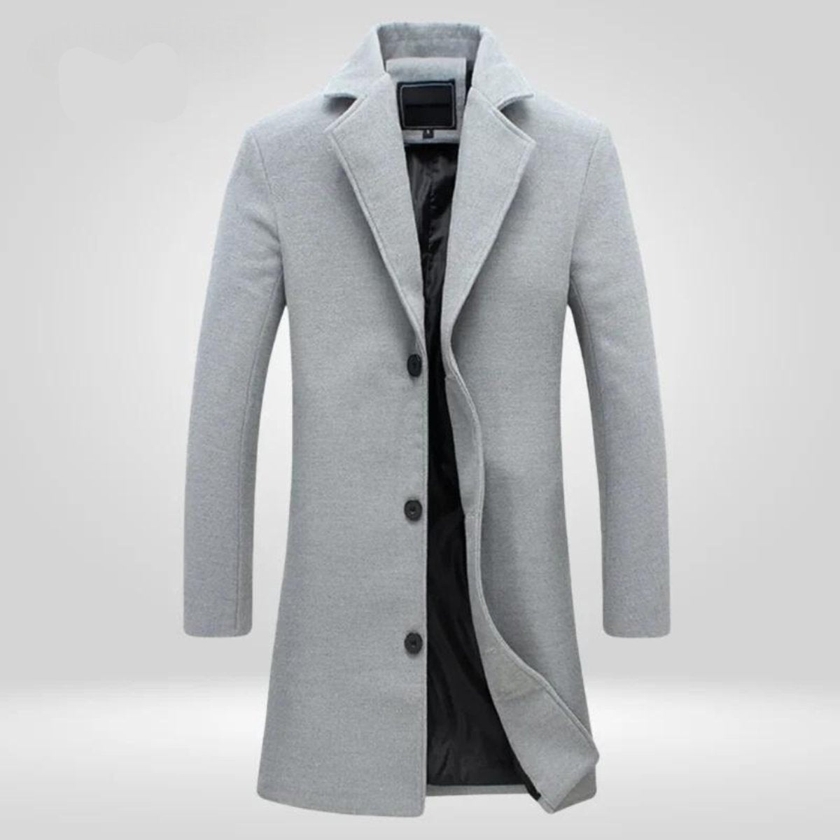 Arthur | Mens Wool Coat Single-Breasted Long Overcoat