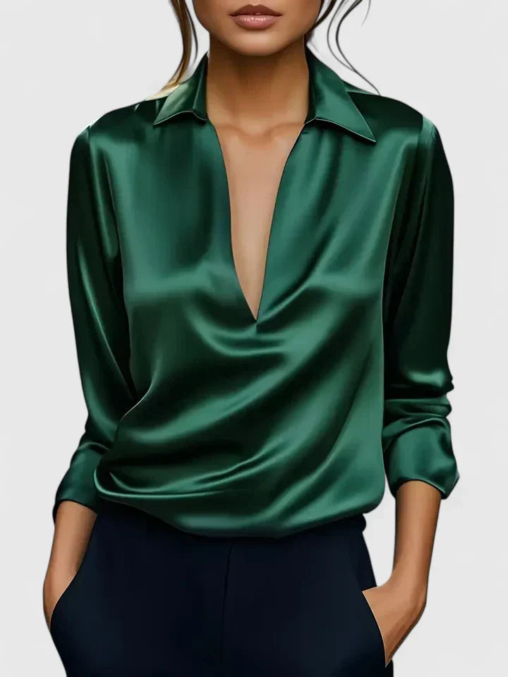 Persephone | Women's Collared Long Sleeve Blouse