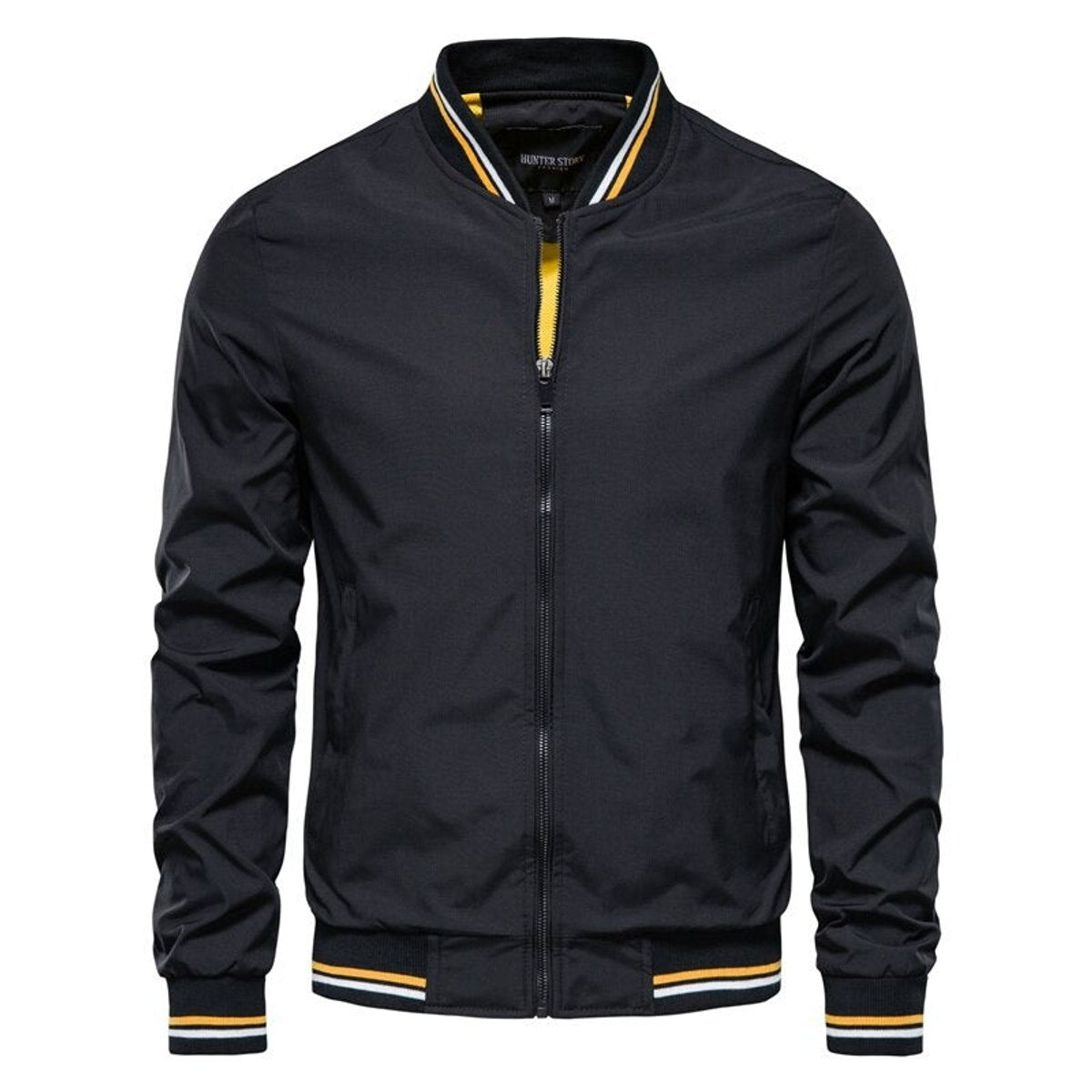 Archie | Ryder Mens Bomber Jacket Zip-Up Ribbed-Trim Lightweight Outerwear