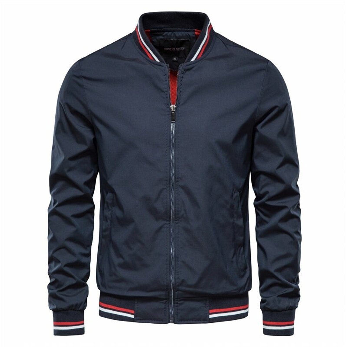 Archie | Ryder Mens Bomber Jacket Zip-Up Ribbed-Trim Lightweight Outerwear