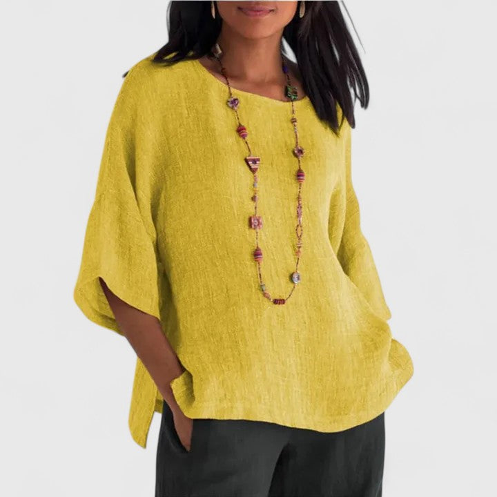 Serena | Women's Round Neck 3/4 Sleeve Blouse