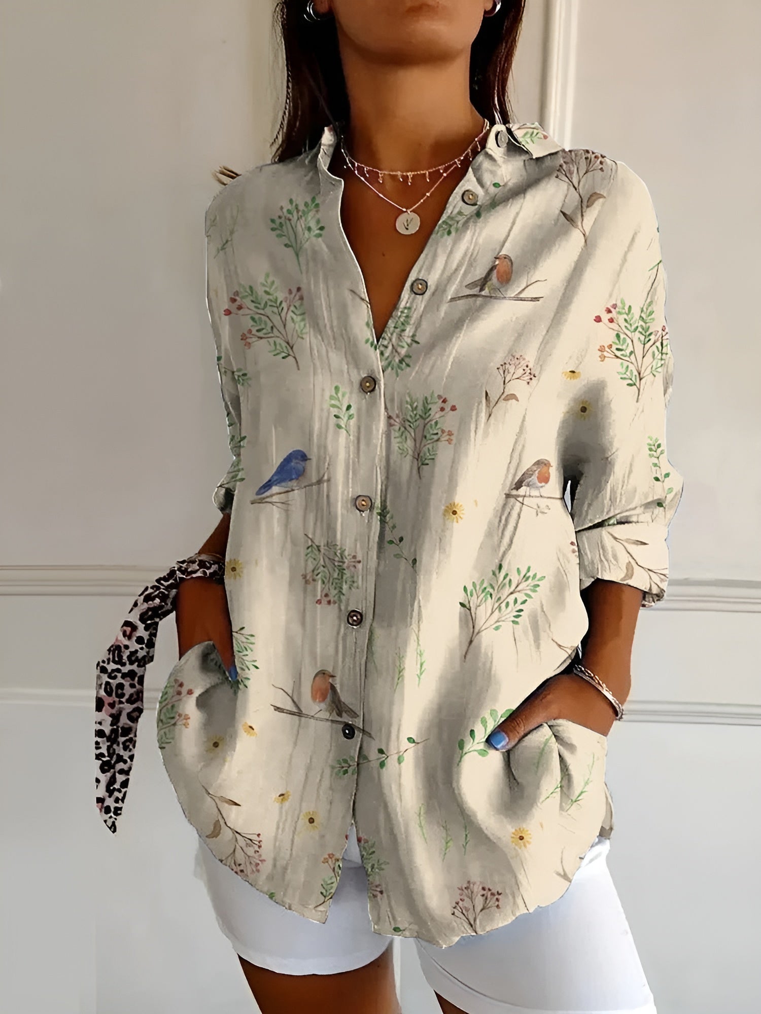 Georgia | Women Floral Button Front Blouse