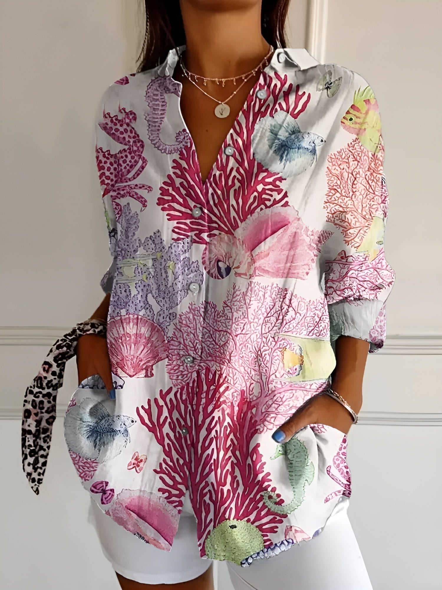 Georgia | Women Floral Button Front Blouse