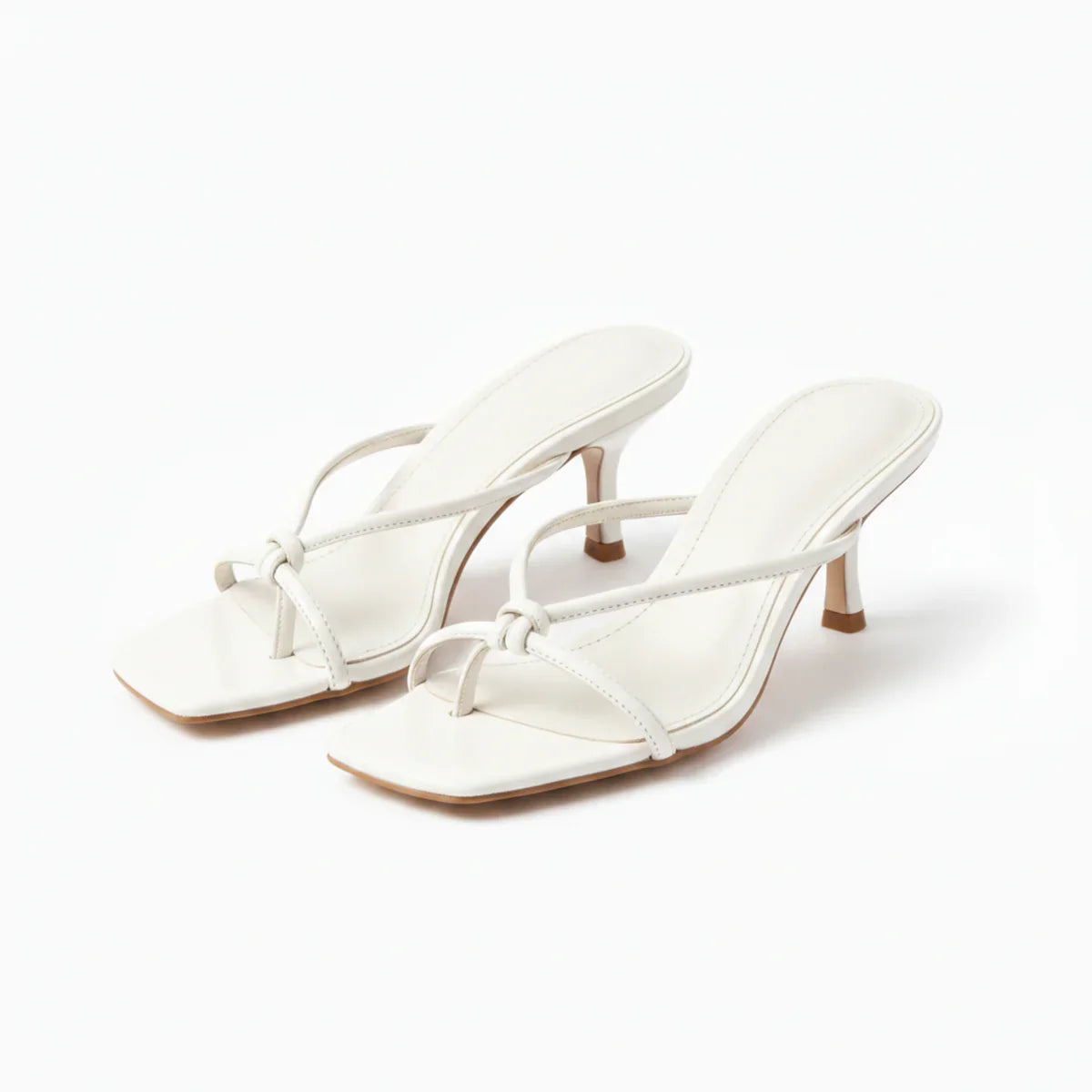 Women’s Orthopedic Heeled Sandals – Elegant Knot Strap Fit