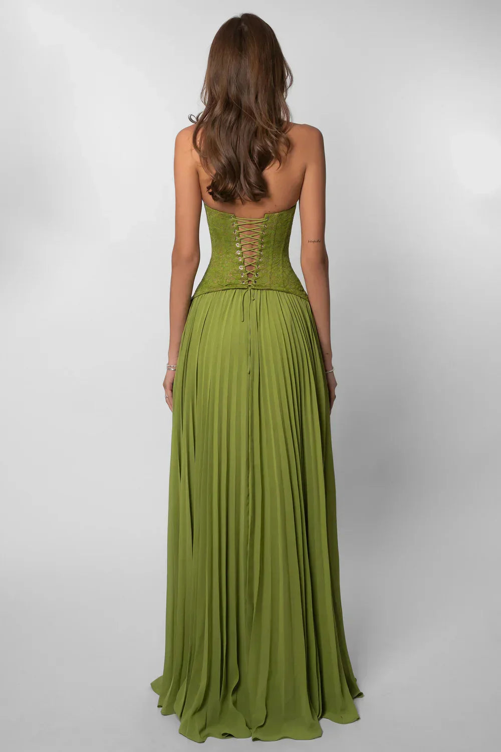 Hannah | Women's Halter Pleated Maxi Wedding Guest Dress