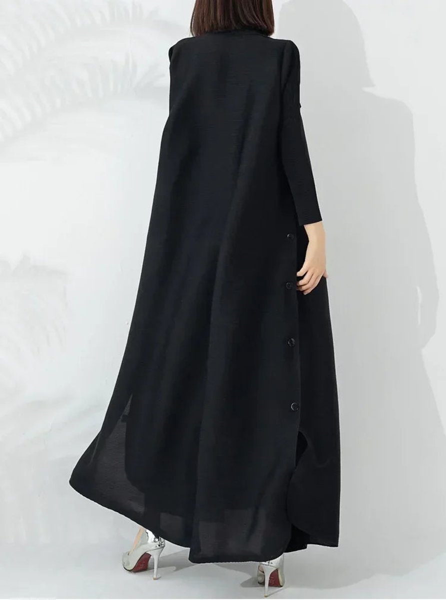Freya | Women's Belted A-Line Longline Coat Jacket