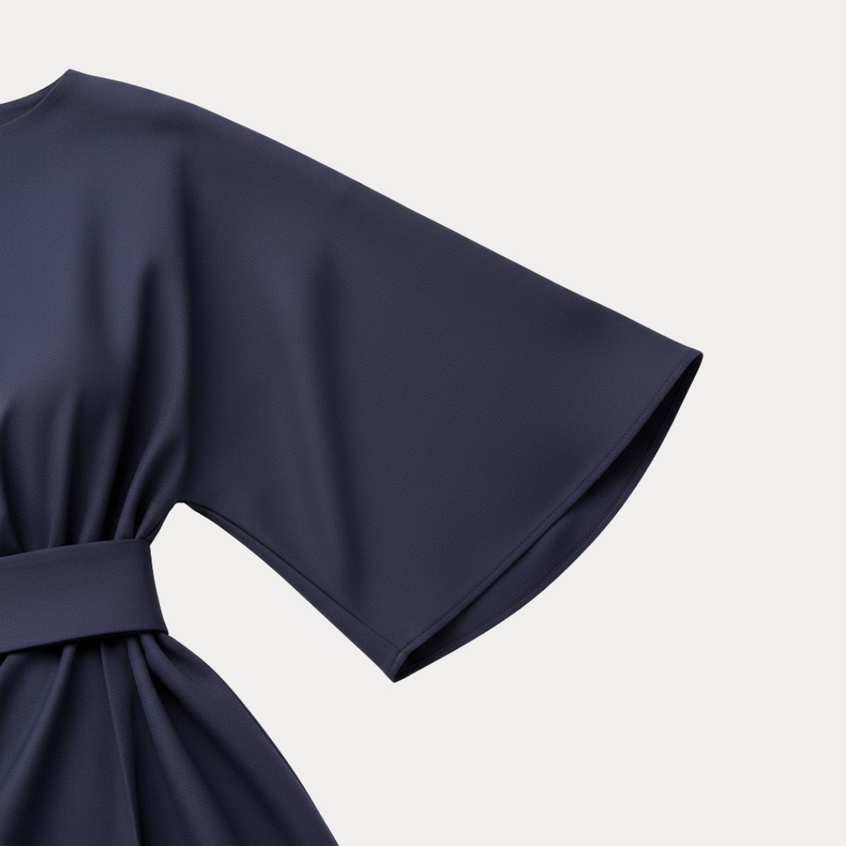 Willow | Women's Belted Wide-Sleeve Midi Long Sleeve Dress