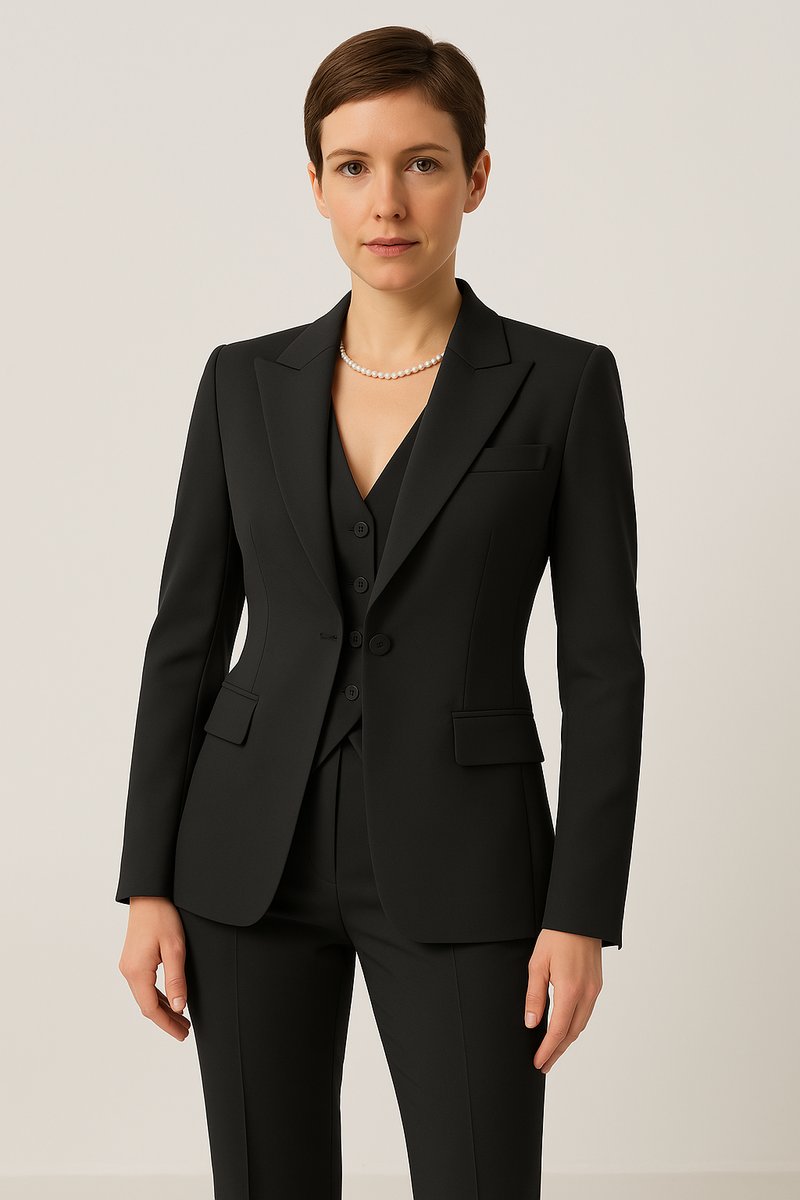 Mia | Women's Blazer Tailored 3-Piece Suit Set Waistcoat Trousers
