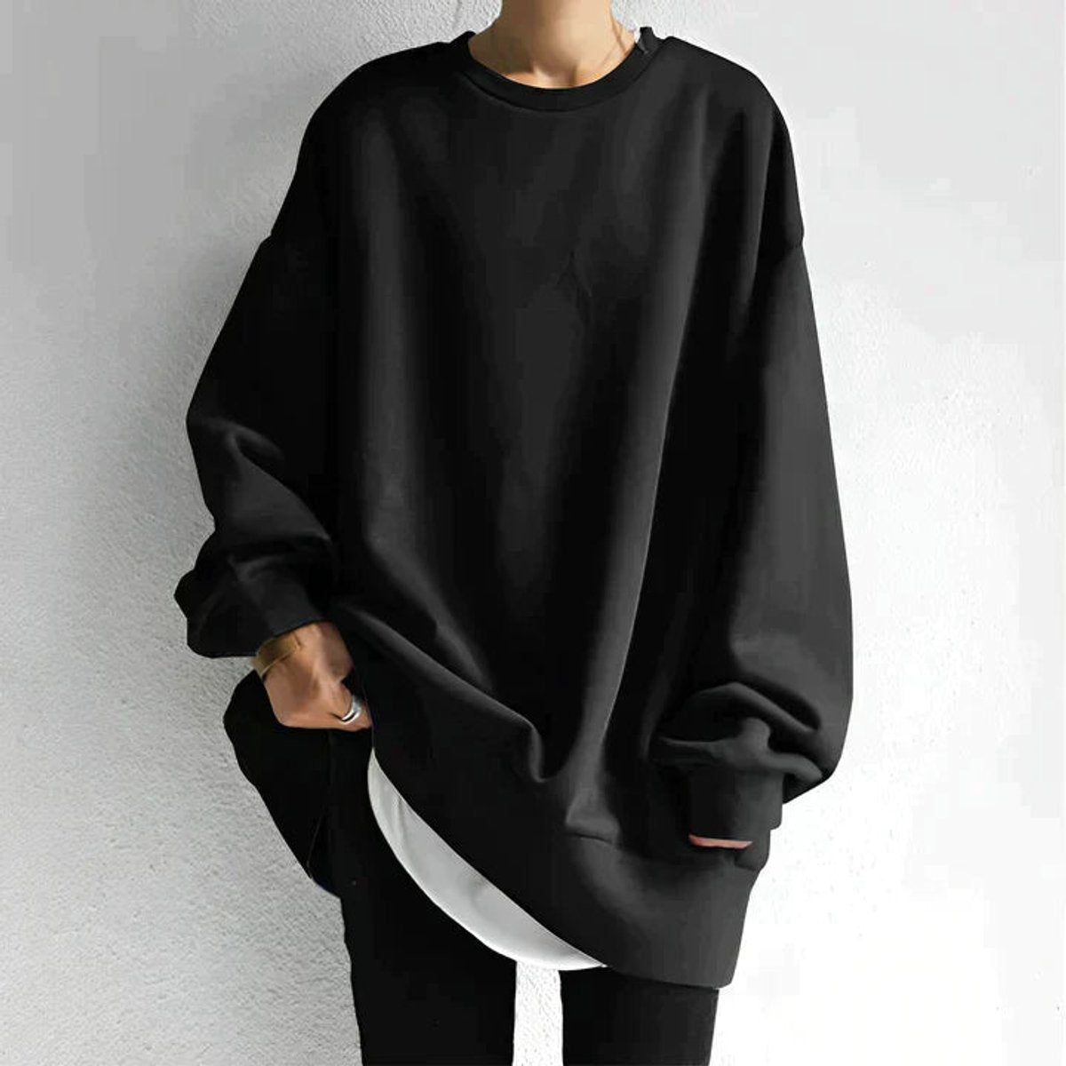 Olivia | Womens Cardigan Oversized Drop-Shoulder Long-Sleeve Tunic Jumper