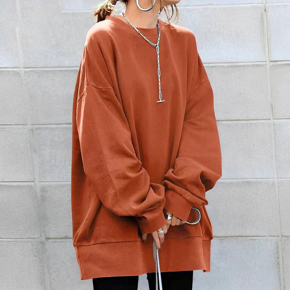 Olivia | Womens Cardigan Oversized Drop-Shoulder Long-Sleeve Tunic Jumper