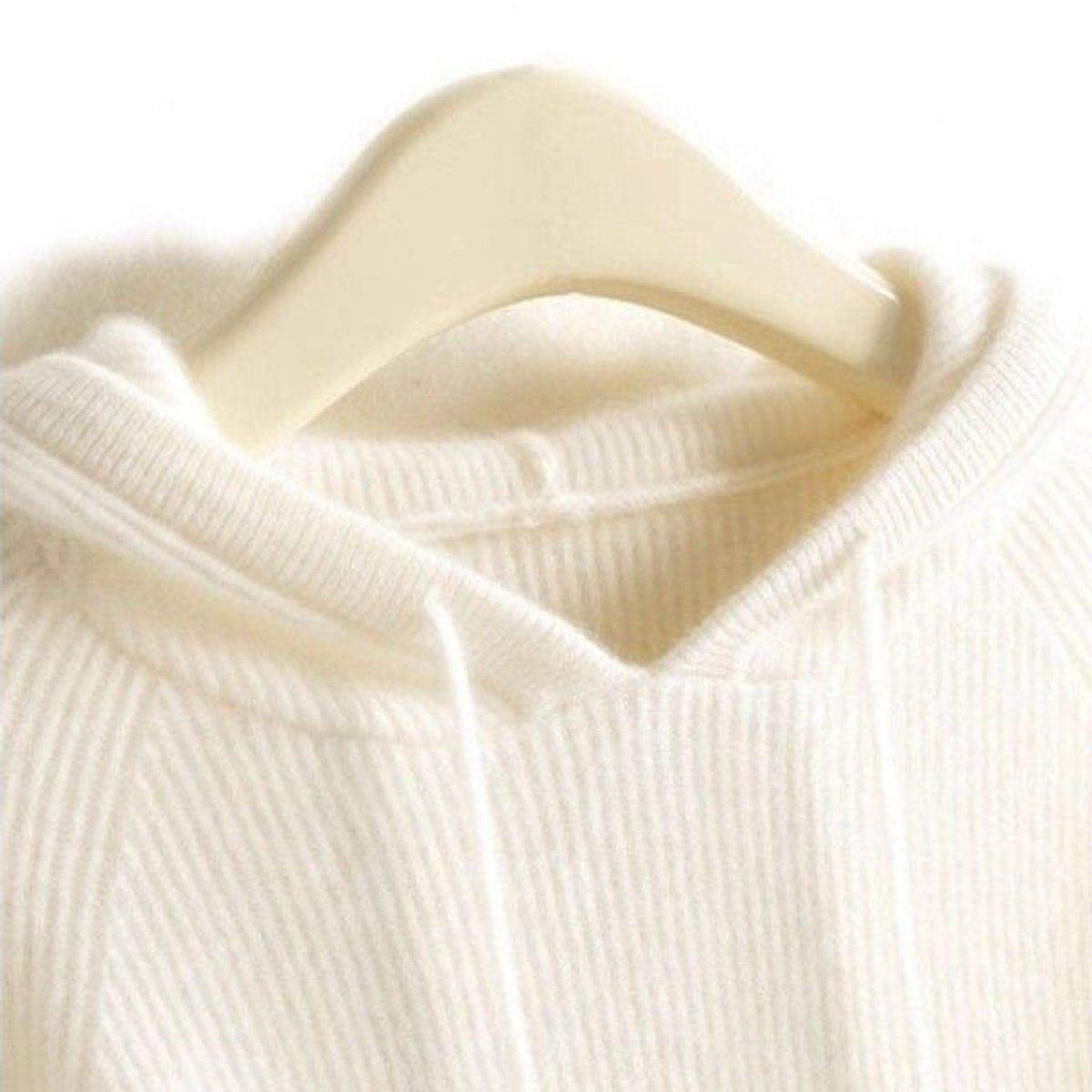 Ivy | Women's Cashmere Mink Hooded Knit Jumper Drawstring Pullover