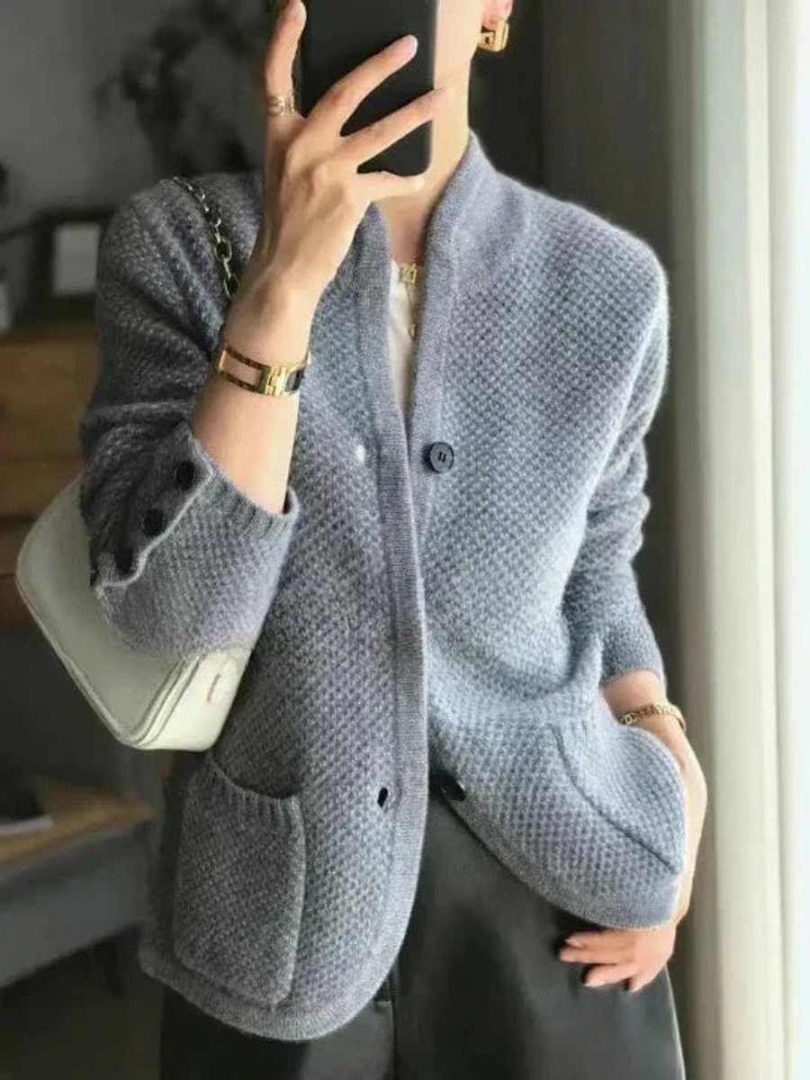 Lily | Women's Cashmere Wool Button-Up Knit Cardigan