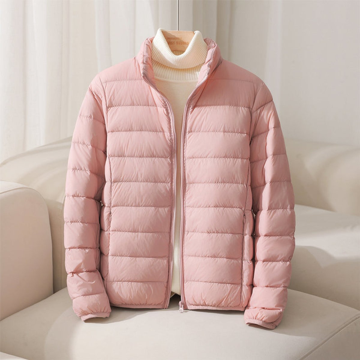 Sophie | Women's Coat Lightweight Quilted Puffer Stand Collar Jacket