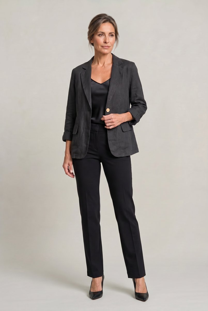 Sienna | Women's Coat Style Lightweight Single-Button Relaxed Blazer