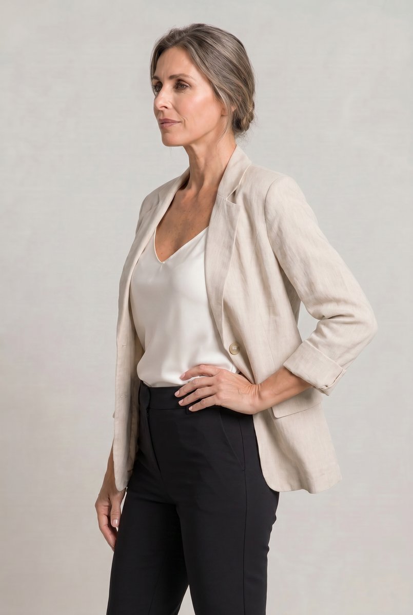 Sienna | Women's Coat Style Lightweight Single-Button Relaxed Blazer