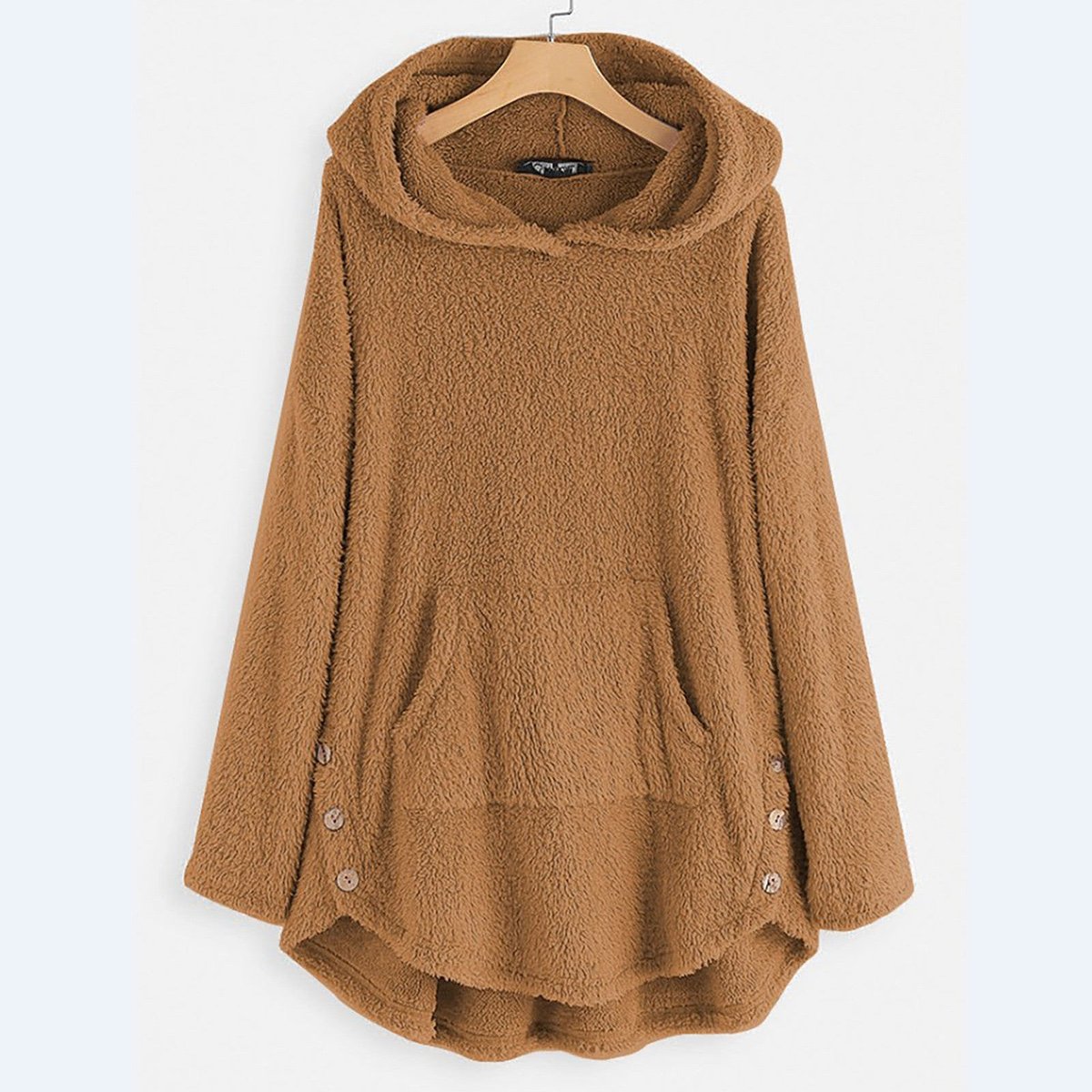 Olivia | Women's Fleece Hooded Zip-Up Sweater Plush Cat Pocket Jumper