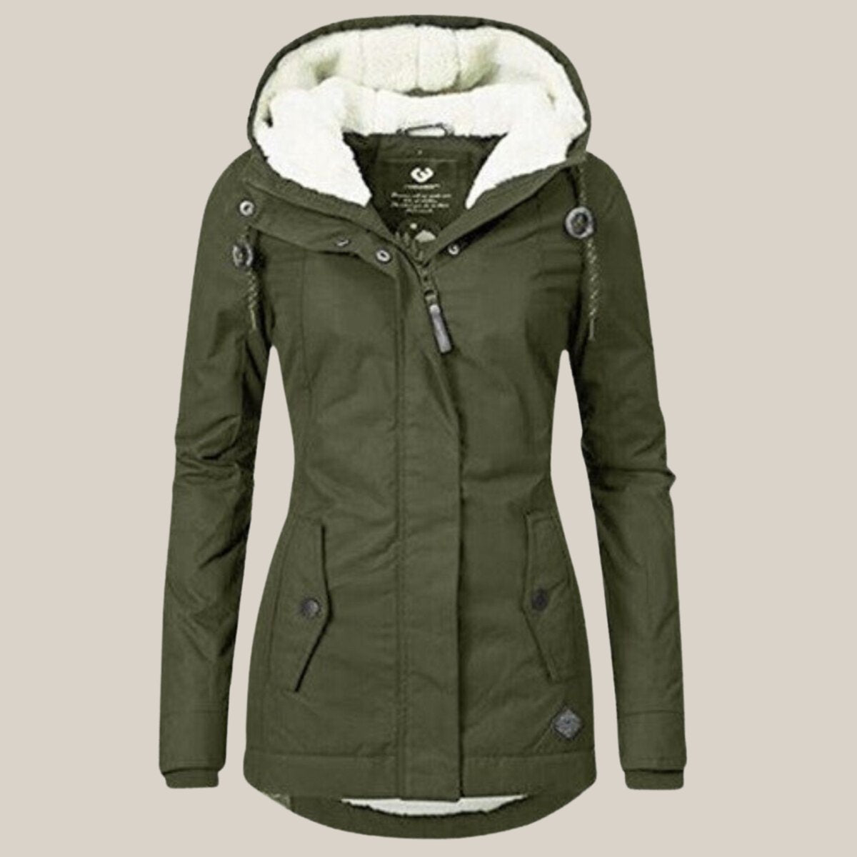 Emily | Women's Fleece-Lined Hooded Quilted Jacket Windproof Winter Coat