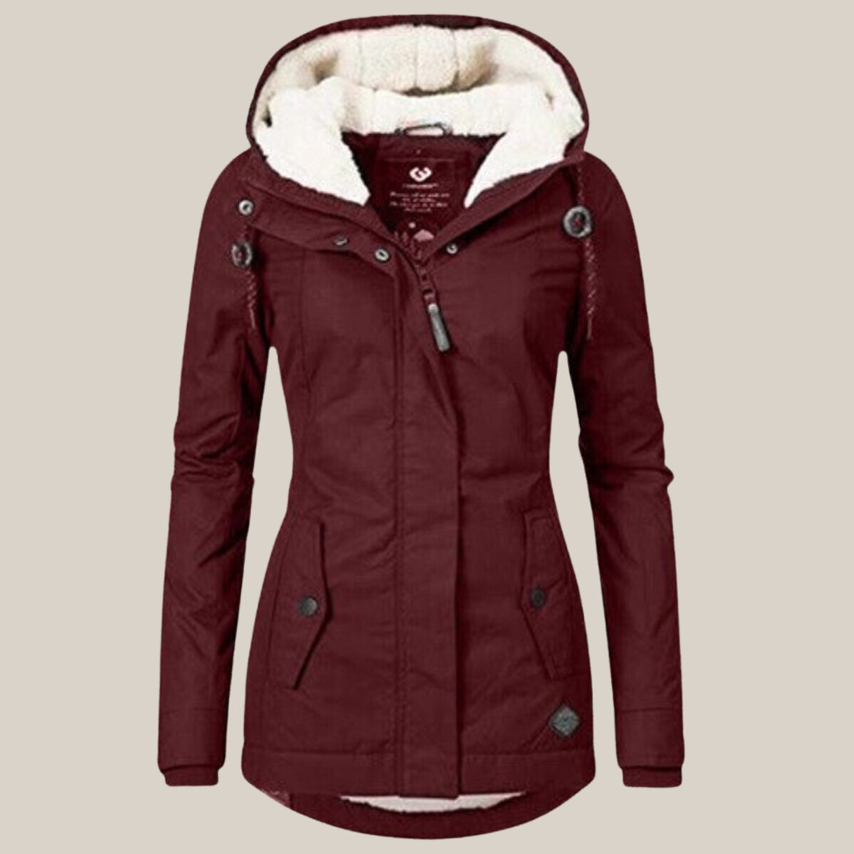Emily | Women's Fleece-Lined Hooded Quilted Jacket Windproof Winter Coat