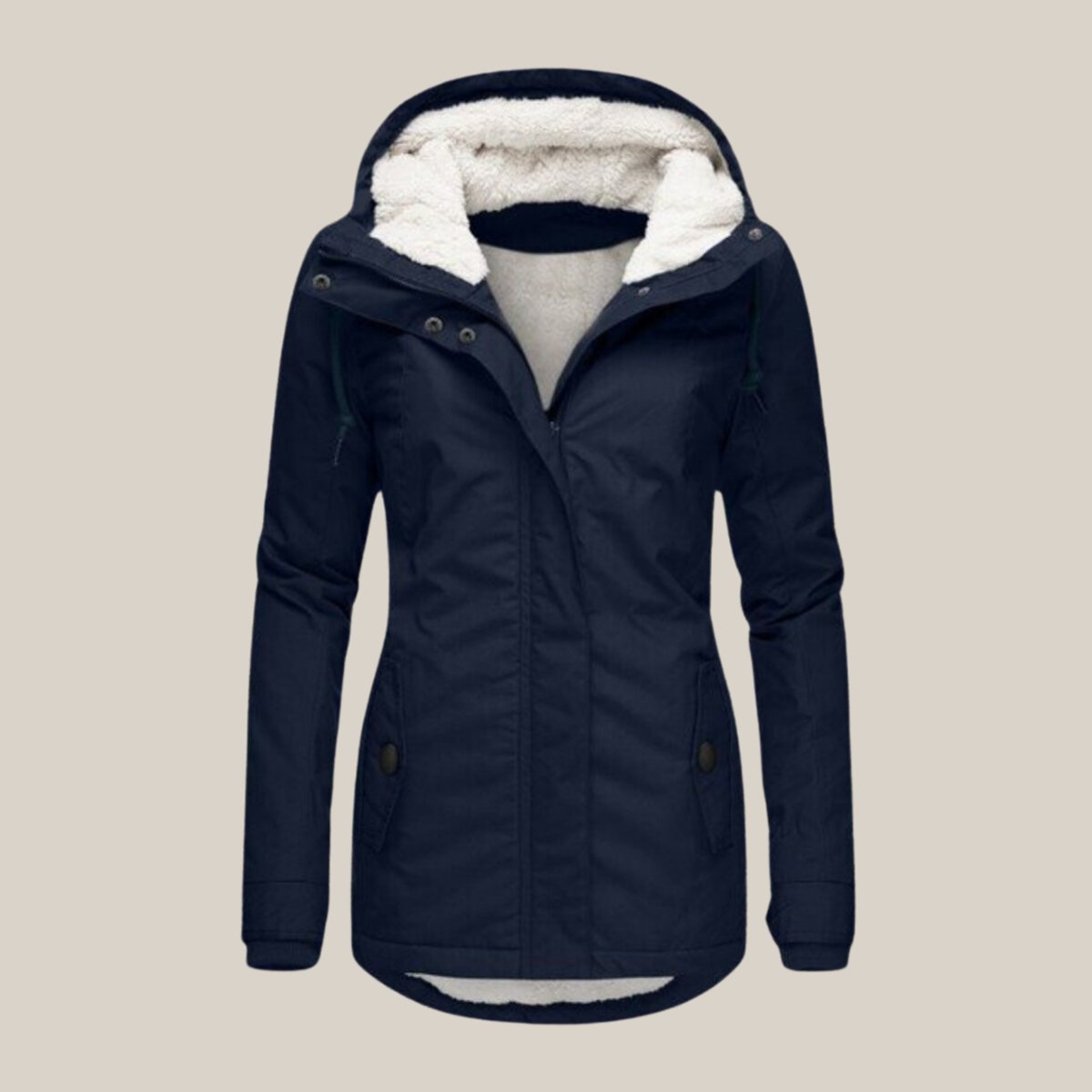 Emily | Women's Fleece-Lined Hooded Quilted Jacket Windproof Winter Coat