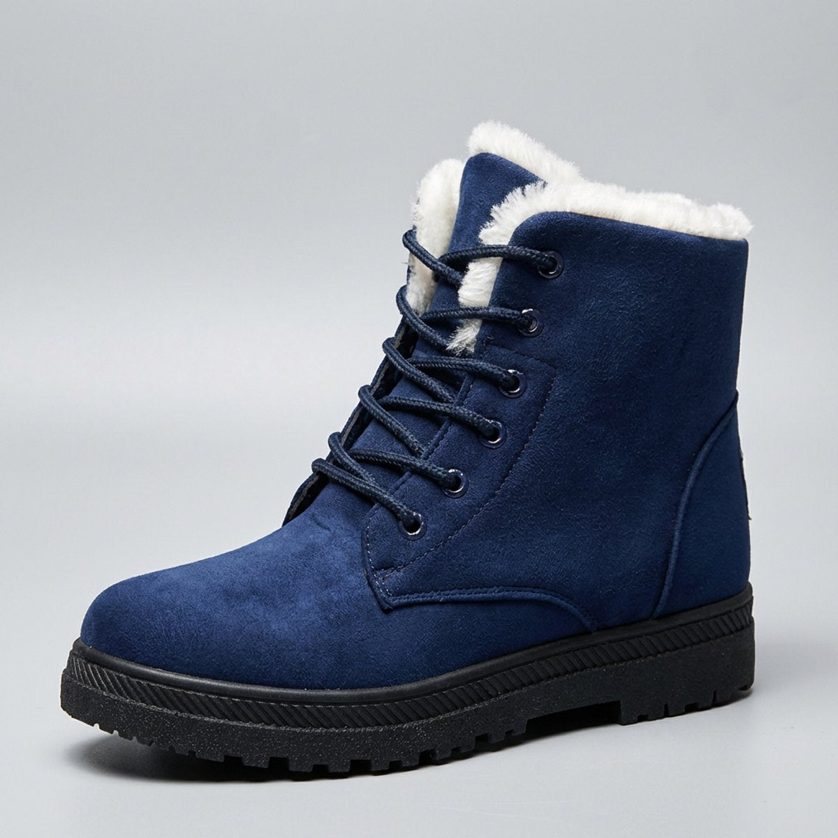 Isla | Women's Fur-Lined Lace-Up Ankle Snow Boots