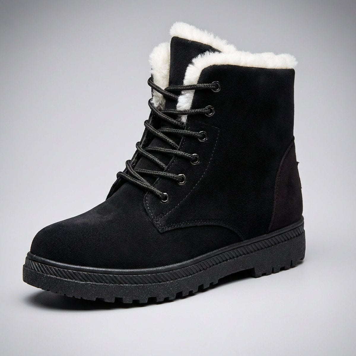 Isla | Women's Fur-Lined Lace-Up Ankle Snow Boots