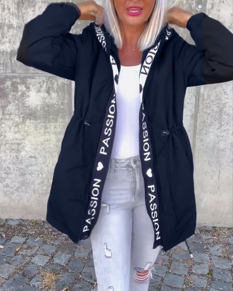 Sophie | Women's Hooded Drawstring Relaxed-Fit Midi Coat