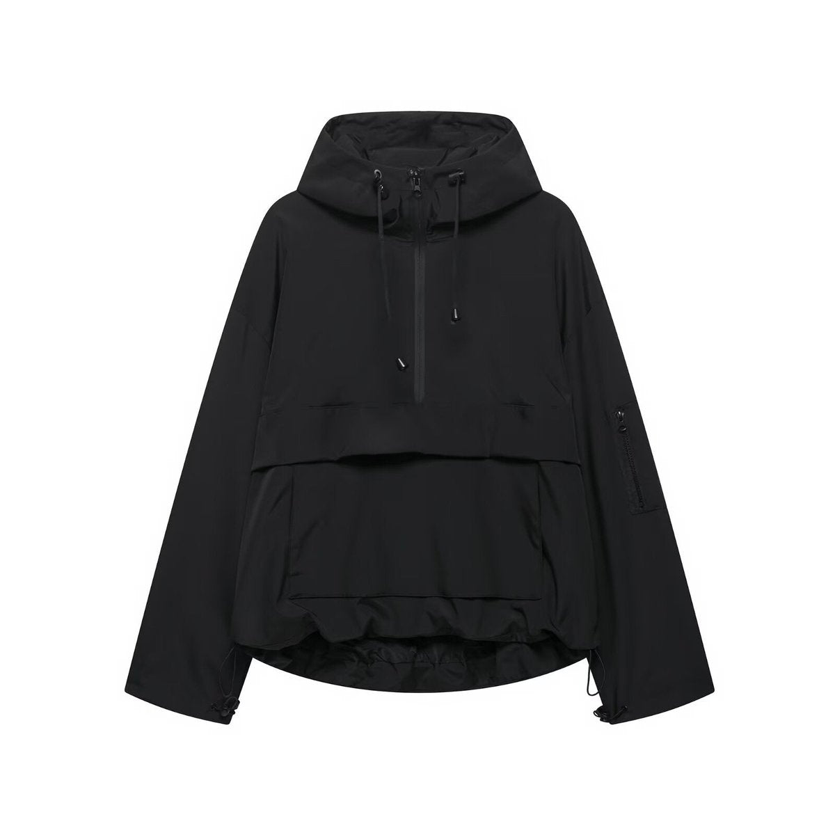 Florence | Women's Hooded Pullover Anorak Quilted Jacket Windproof Half-Zip