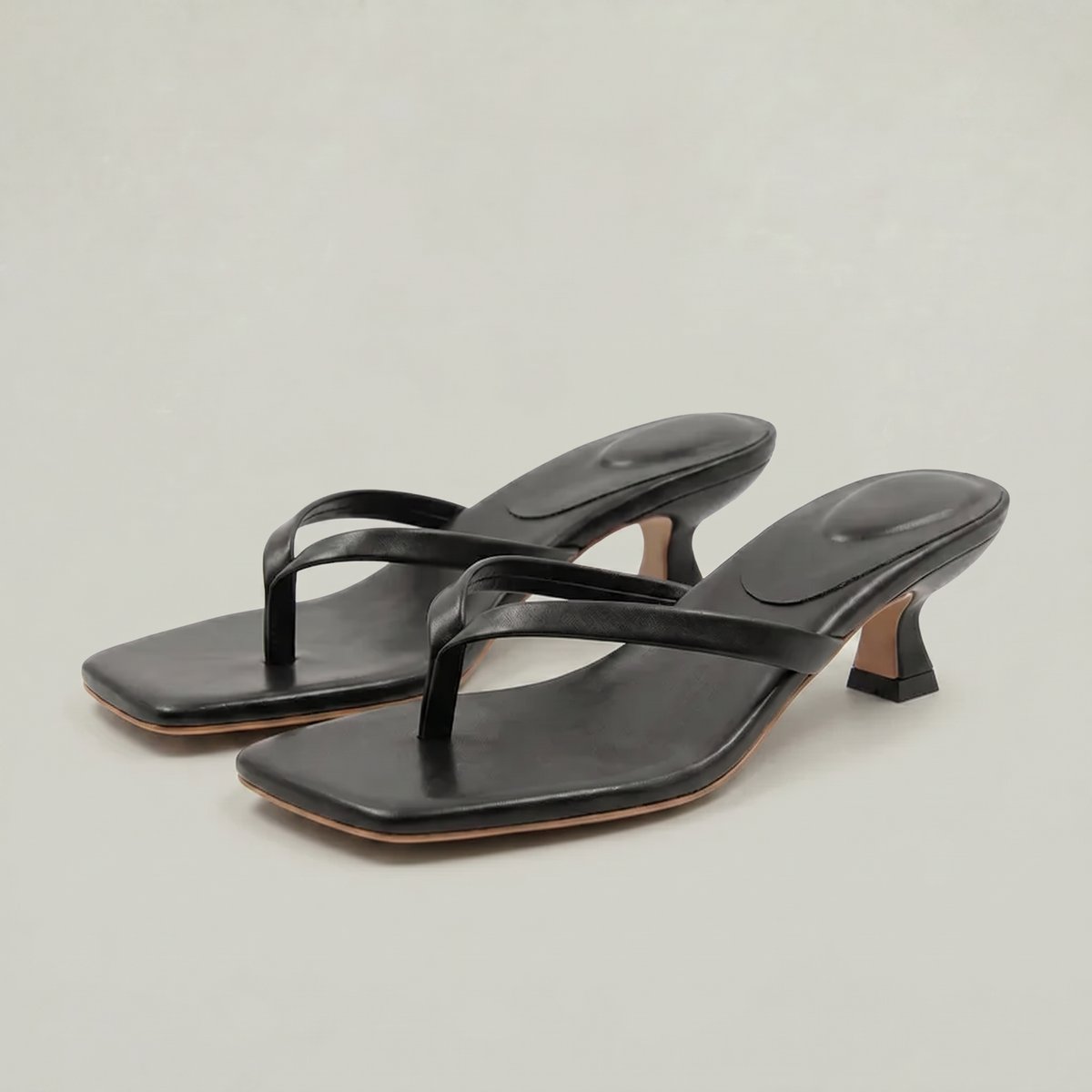 Willow | Women's Kitten Heel Thong Slip-On Sandals