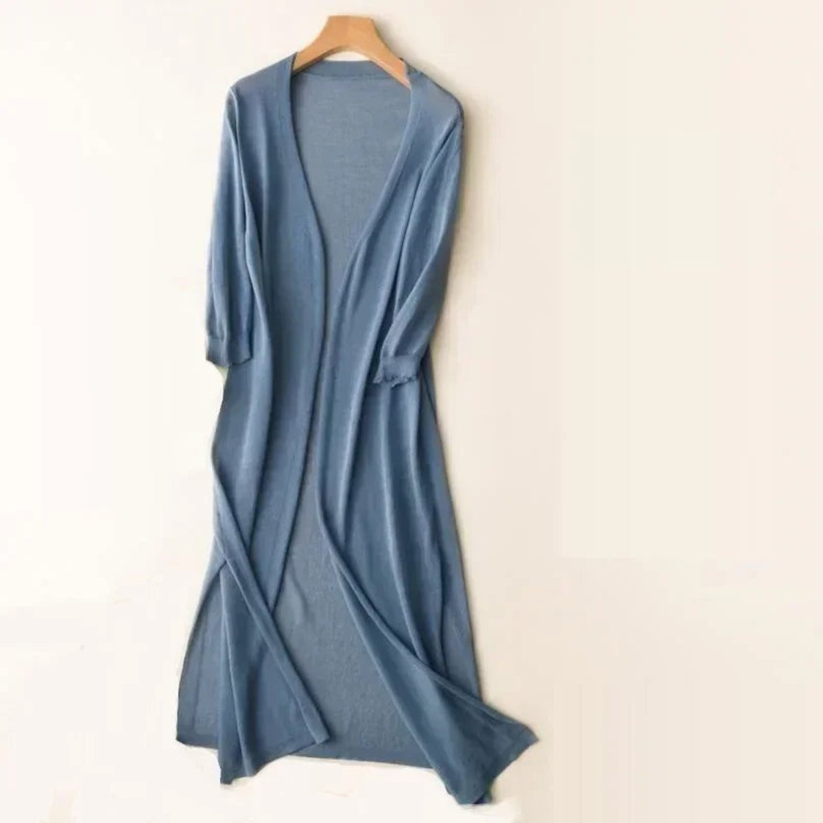 Emily | Women's Lightweight Long Open-Front V-Neck Cardigan