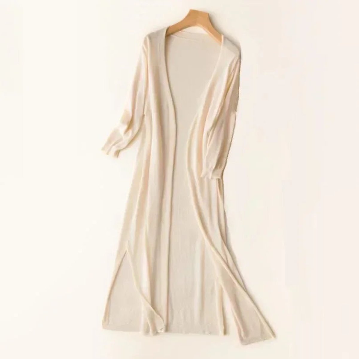 Emily | Women's Lightweight Long Open-Front V-Neck Cardigan