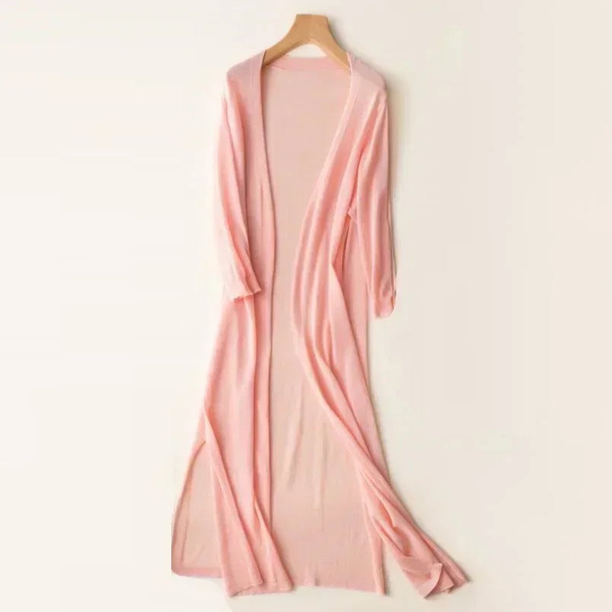 Emily | Women's Lightweight Long Open-Front V-Neck Cardigan
